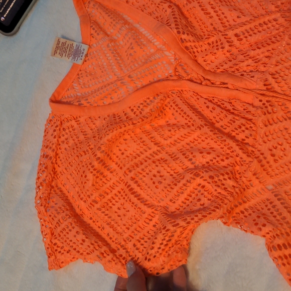 Cover-up, flash/bright peach Pink 🍑, size Small - Picture 5 of 7
